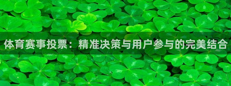 体育赛事投票：精准决策与用户参与的完美结合